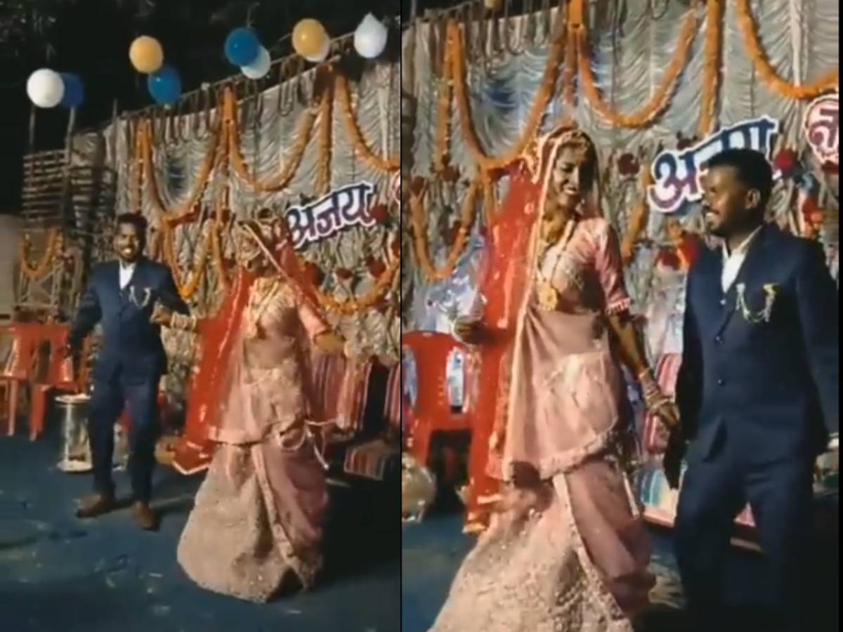 दूल्हा-दुल्हन के डांस का वीडियो (Wedding Dance Video) इस वक्त वायरल हो रहा है. (Credit- Twitter)