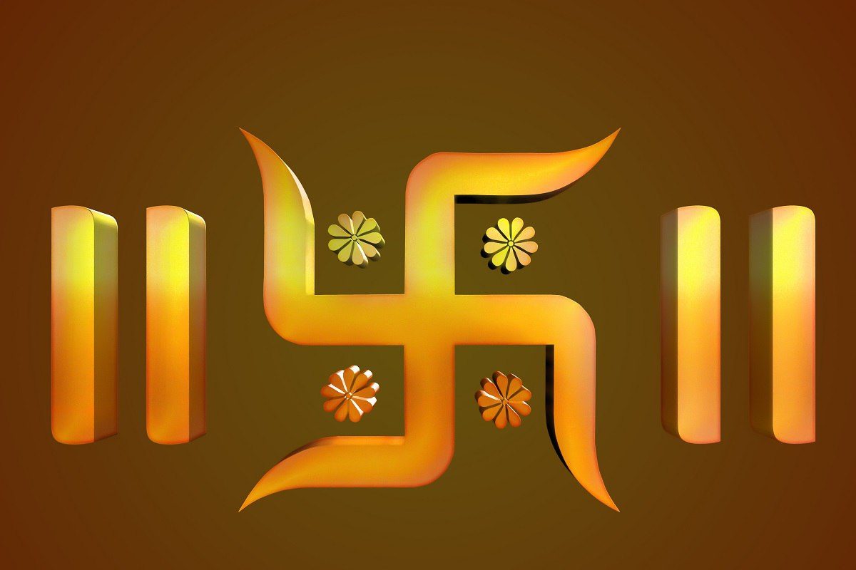 Orange Swastika logo, Jainism Jain symbols Digambara Swastika, jainism,  angle, culture png | PNGEgg