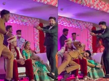 शादी की खुशी के बीच दुल्हन की गोद में गिरा दोस्त, वायरल हुआ दूल्हे का रिएक्शन