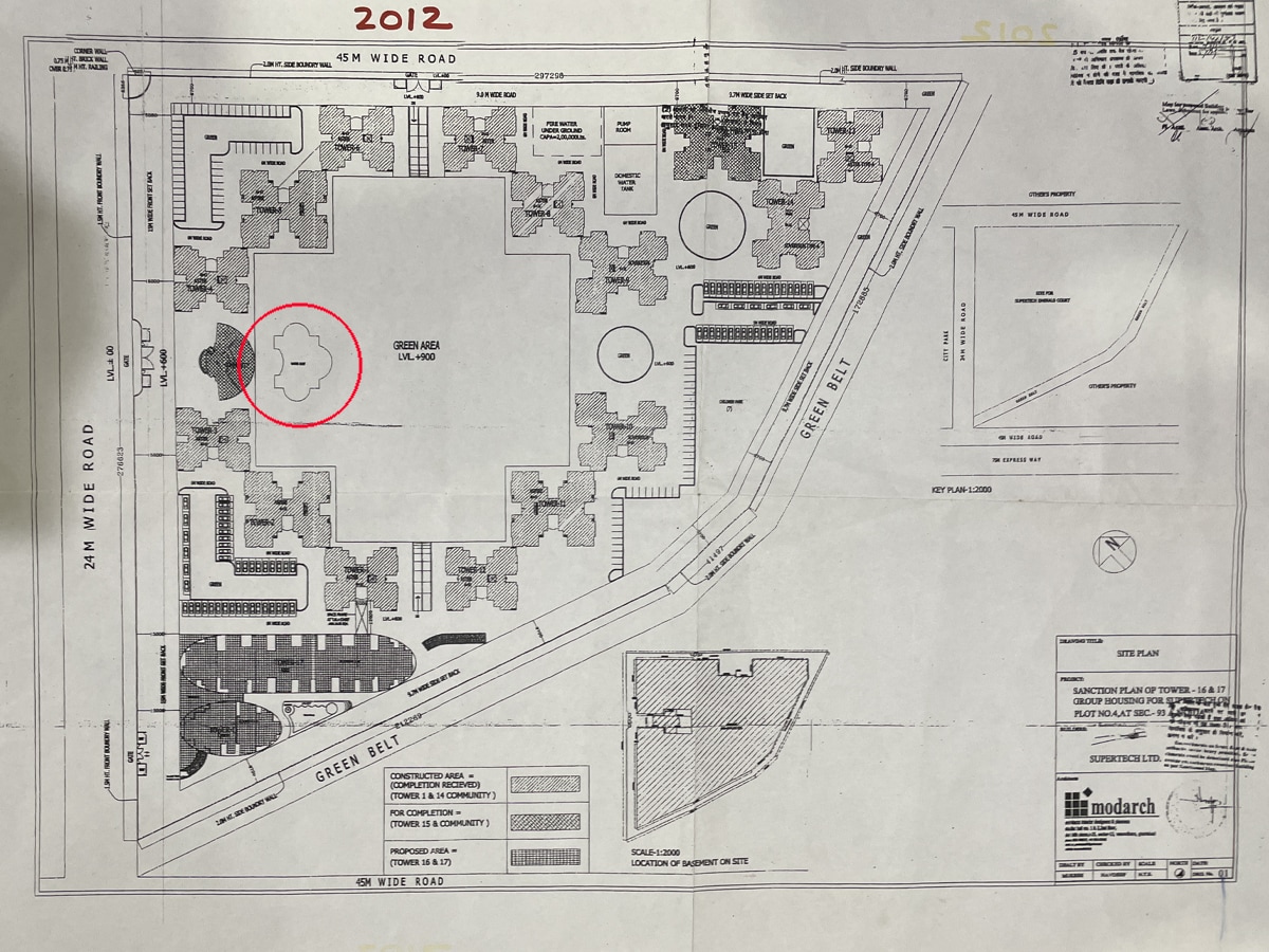 Supertech Emerald Court Housing Society Map No 2, 2012.
