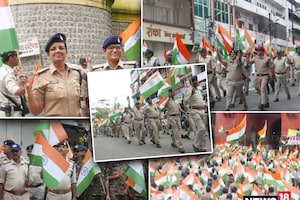 Azadi Ka Amrit Mahotsav: देशभक्ति गानों की धुन पर इंदौर पुलिस ने निकाली तिरंगा यात्रा, देखें फोटो
