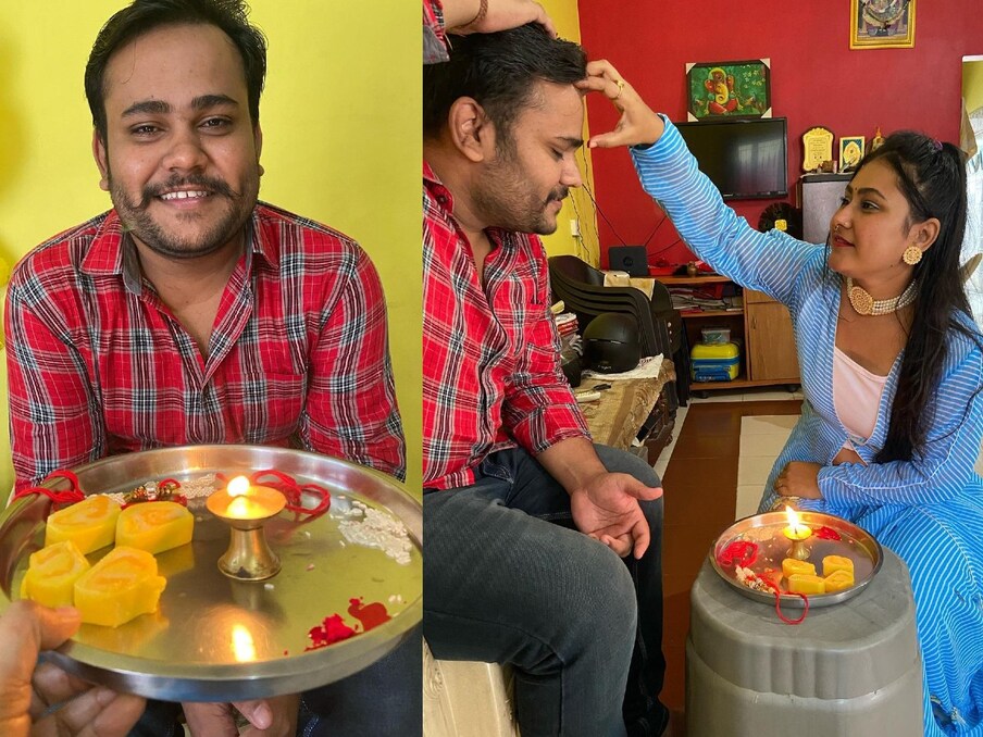  फोटोज (Priyanka Pandit Rakhi photos) में एक और चीज भाई-बहन के बीच देखने वाली ये होती है कि एक्ट्रेस के भाई पहले राखी बंधवाते तो हैं मगर बाद में वो बहन के पैर भी छूते नजर आते हैं. प्रियंका उन्हें ढेरों आशीर्वाद देते हुए नजर आती हैं. इसमें दोनों के बीच शानदार बॉन्ड देखने के लिए मिल रहा है.