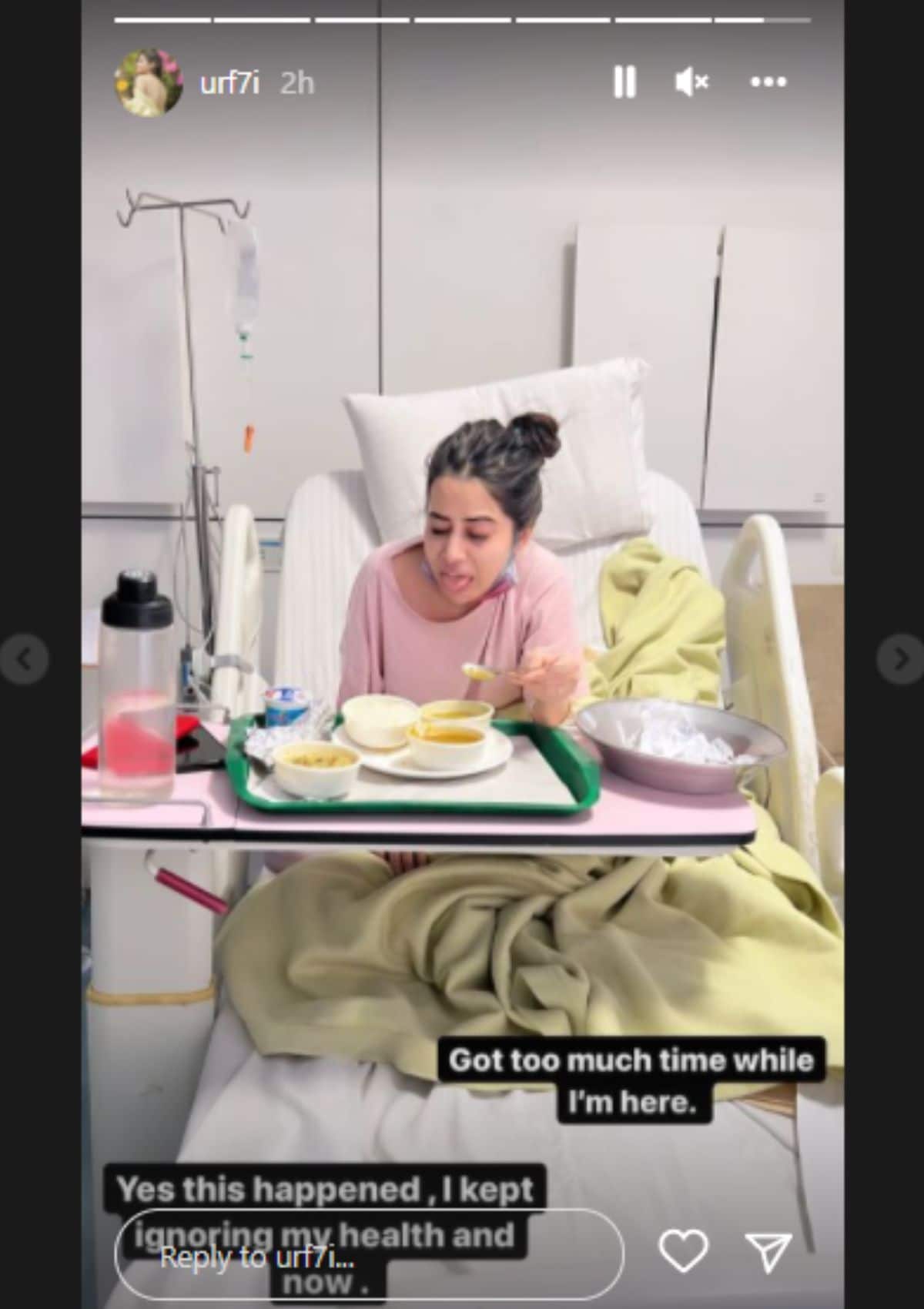 Urfi Javed Health Update: Urfi Javed shared a photo from the hospital bed, himself told his condition Urfi Javed Health Update, Urfi Javed, Urfi Javed hospitalised, Urfi Javed news, Urfi Javed fever, Urfi Javed, Urfi Javed, Urfi Javed hospitalised, entertainment news, Urfi Javed Health Updates