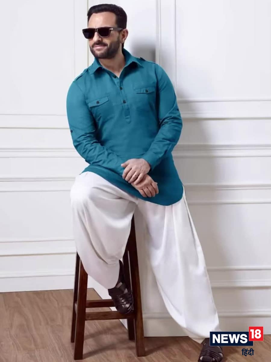 It's An Absolute Honour To See The King Of True Style, Saif Ali Khan Wearing  Our White Cotton Lucknowi Kurta Pyjama Set So Often ✨ ... | Instagram