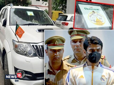 नोएडा स्थित ग्रैंड ओमैक्स सोसाइटी में महिला संग हुए विवाद के बाद श्रीकांत त्यागी को मेरठ से गिरफ्तार किया गया था. (News18Hindi)