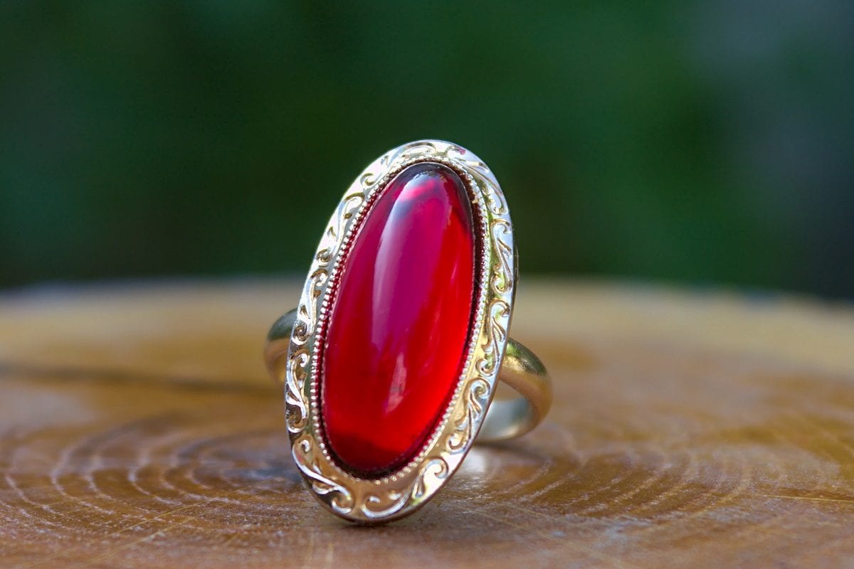 9.25 Ratti Red Coral Ring Original Natural Certified Munga Ring Triangle  Shape Unheated Untreated Moonga Gold Plated Adjustable Astrology - Etsy