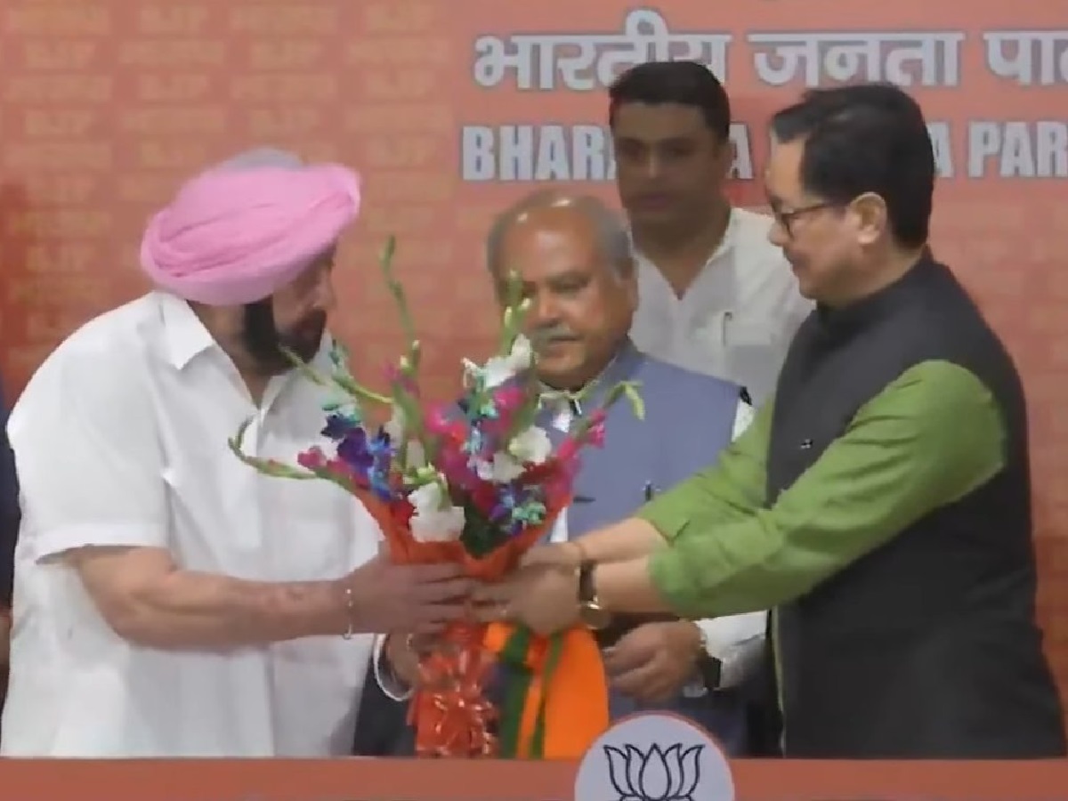 पंजाब लोक कांग्रेस के प्रमुख कैप्टन अमरिंदर सिंह सोमवार को बीजेपी में शामिल हो गए. (फोटो- BJP)
