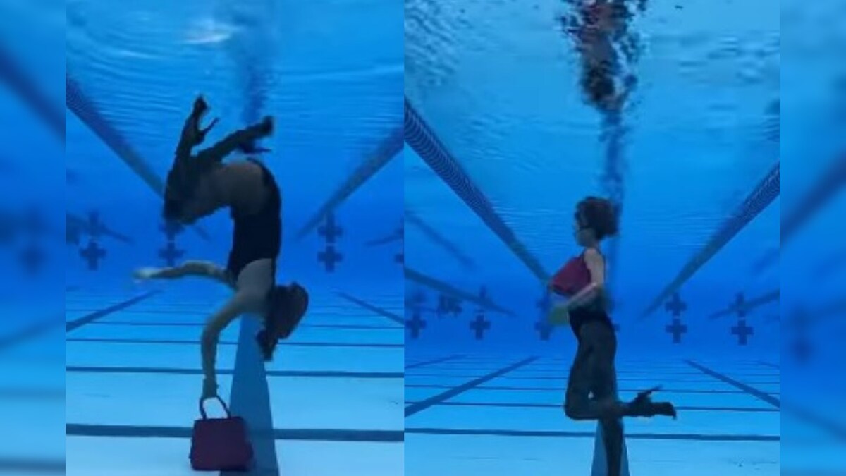 Video: स्विमिंग पूल के अंदर कभी चलती उल्टा तो कभी करती योगा महिला ने अपने करतब से इंटरनेट में मचाया हंगामा