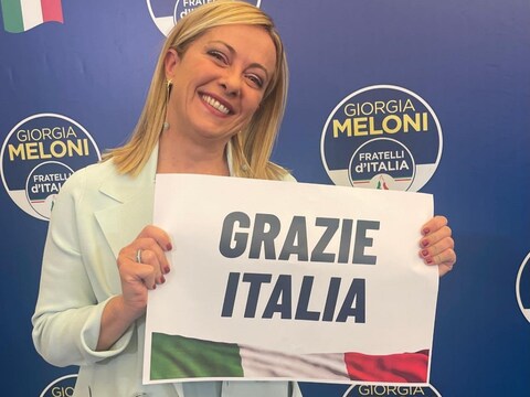 एक्जिट पोल के मुताबिक दक्षिणपंथी नेता जॉर्जिया मेलोनी के गठबंधन को इटली के आम चुनाव में बढ़त. (twitter.com/GiorgiaMeloni )
