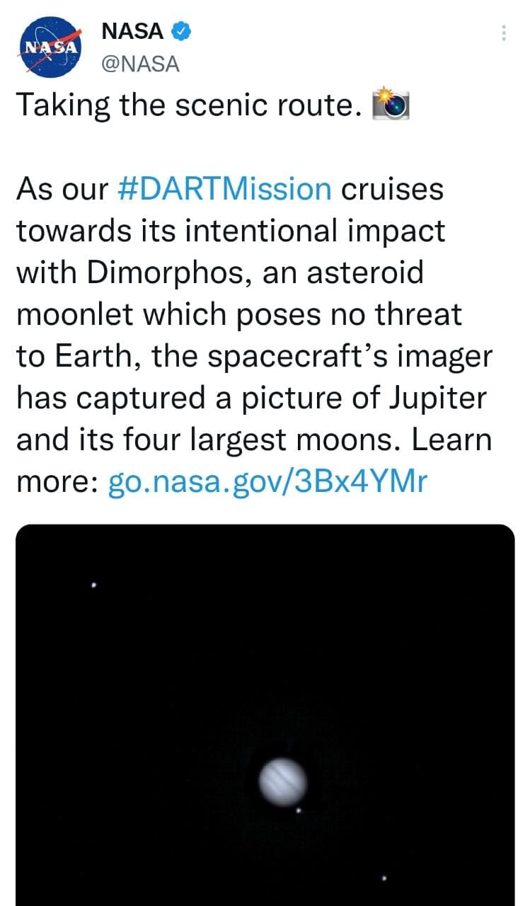 NASA news , NASA dart mission, NASA spacecraft, NASA spacecraft will collide into asteroid, nasa space plan, NASA mission.  NASA's space craft will deliberately collide with asteroid