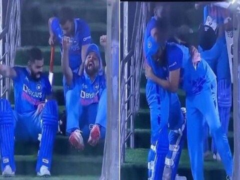 ऑस्ट्रेलिया से सीरीज जीतने के बाद रोहित-विराट का एक वीडियो सोशल मीडिया पर वायरल है. (Videograb)