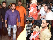 PICS: बहन अर्पिता के गणपति विसर्जन में सोहेल और आयुष के साथ शामिल हुए सलमान
