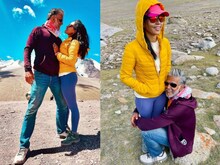 मिलिंद सोमन ने वाइफ अंकिता कोंवर के साथ 17 हजार फीट की उंचाई से दिए पोज