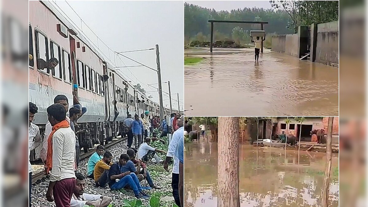 हरियाणाः बारिश से यमुना का जलस्तर बढ़ा रोकनी पड़ी एक्सप्रेस ट्रेन 2 बच्चे बहने से बचाए