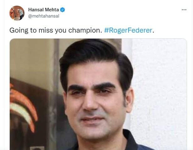 Roger Federer, Roger Federer retirement, hansal mehta, hansal mehta twitter, arbaaz khan, bollywood news, arbaaz khan memes, हंसल मेहता, हंसल मेहता ट्विटर, बॉलीवुड न्यूज, रोजर फेडरर, अरबाज खान