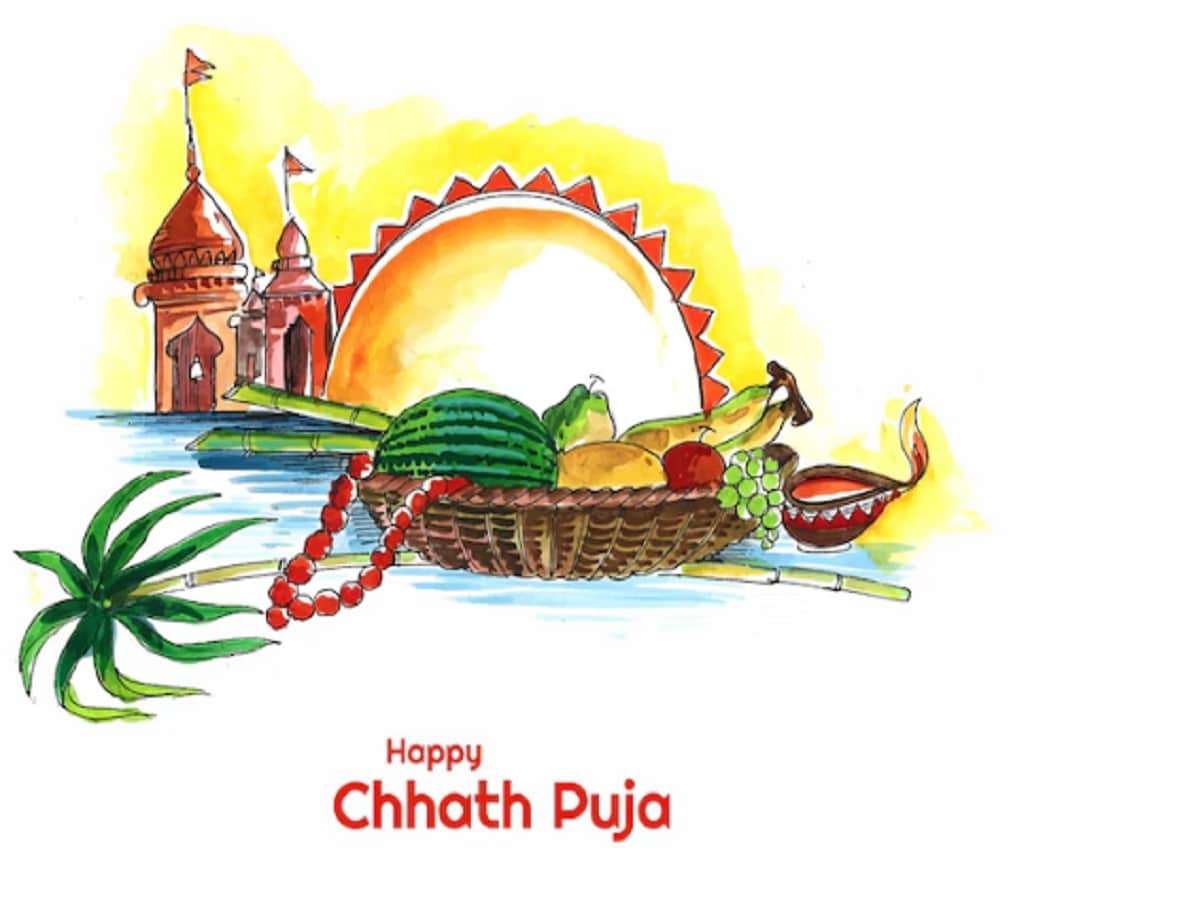 Chhath Puja Drawing | Chhath Puja ka Drawing | chhath Puja Drawing easy | Chhath  Drawing easy - YouTube