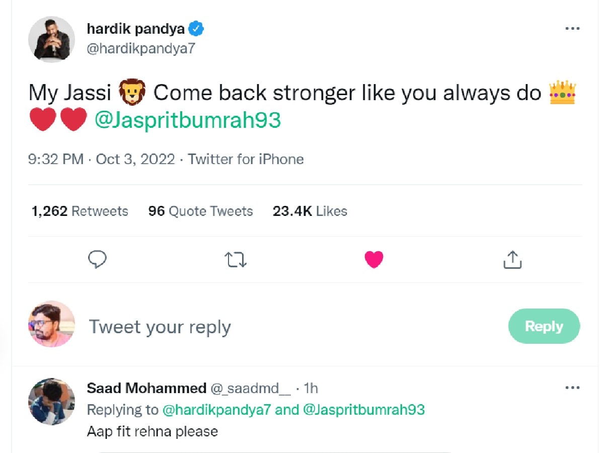 Jasprit Bumrah hardik pandya