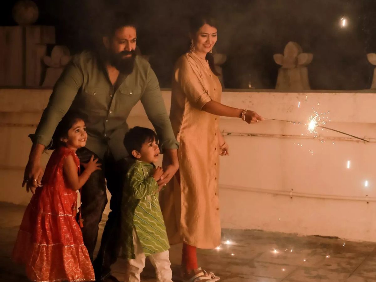 KGF Star Yash Diwali Celebration Photos