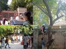 Video: DU के मिरांडा हाउस कॉलेज में दीवार फांदकर घुसे युवक, लगाए अभद्र नारें