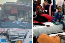 UP News: श्रद्धालुओं से भरी बस और ट्रक की आमने-सामने टक्कर, 38 यात्री घायल