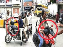 रतलाम में हेलमेट चेकिंग के दौरान चौंकाने वाली तस्वीरें, भरना पड़ा जुर्माना!
