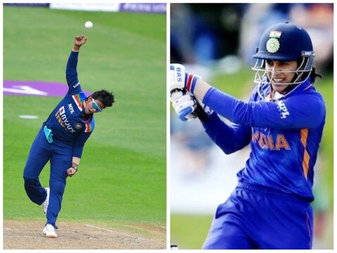 दीप्ति शर्मा और स्मृति मंधाना टी20 रैंकिंग में दूसरे स्थान पर पहुंच गई हैं. (PIC: AP, AFP)
