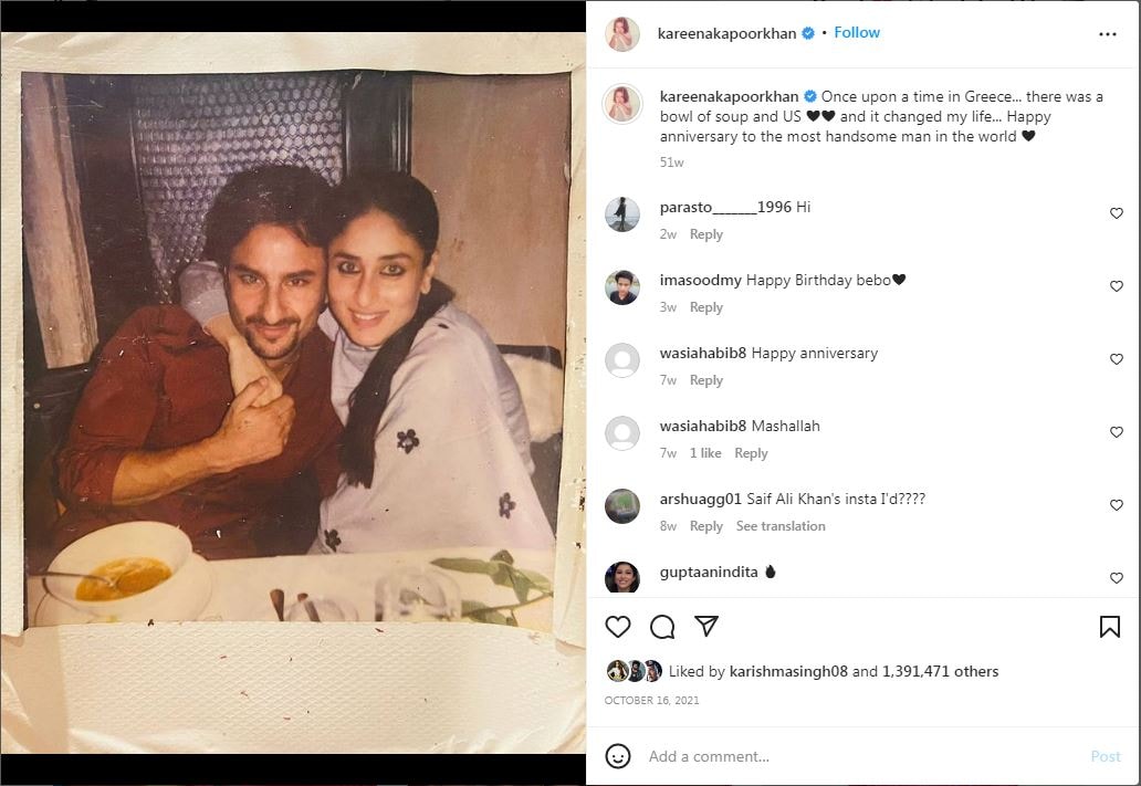 kareena kapoor post on 2021