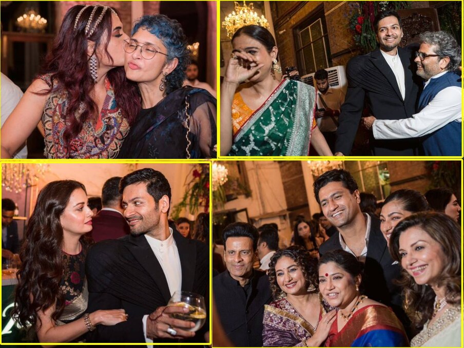  ऋचा चड्ढा और अली फजल ने इसी अक्‍टूबर की शुरुआत में अपनी शादी का जश्‍न धूमधाम से मनाया. हल्‍दी, मेहंदी से लेकर शादी के र‍िसेप्‍शन तक, इस जोड़ी ने हर फंक्‍शन को खूब इंजॉय क‍िया. हालांकि अपने इन्‍हीं फंक्‍शनों के बीच इस जोड़ी ने खुलासा क‍िया कि इन दोनों ने 2020 की शुरुआत में ही शादी कर ली थी. इस जोड़ी ने तीन शहरों में अपने मिलन को भव्य अंदाज में सेलीब्रेट क‍िया. मुंबई में ग्रेट ईस्टर्न होम में आयोजित ऋचा अली के रिसेप्शन की कुछ तस्‍वीरें तो सामने आई थीं, लेकिन अब इस र‍िसेप्‍शन पार्टी की कुछ खास और अनदेखी तस्‍वीरें सामने आई हैं. इन तस्‍वीरों में ऋतिक रोशन, सबा आजाद, व‍िक्‍की कौशल, मनोज बाजपेसी, क‍िरण राव जैसे कई स‍ितारे नजर आ रहे हैं.