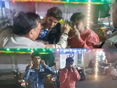पुलिस की सजा का तरीका देखकर लोग आपस में बंट गए और अपनी प्रतिक्रिया देने लगे. (फोटो: Twitter/@BiharTeacherCan)