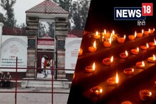 51,000 दीपों से जगमग शक्तिपीठ सिंहासनी मंदिर, दूर-दूर से दीप दान करने आये लोग
