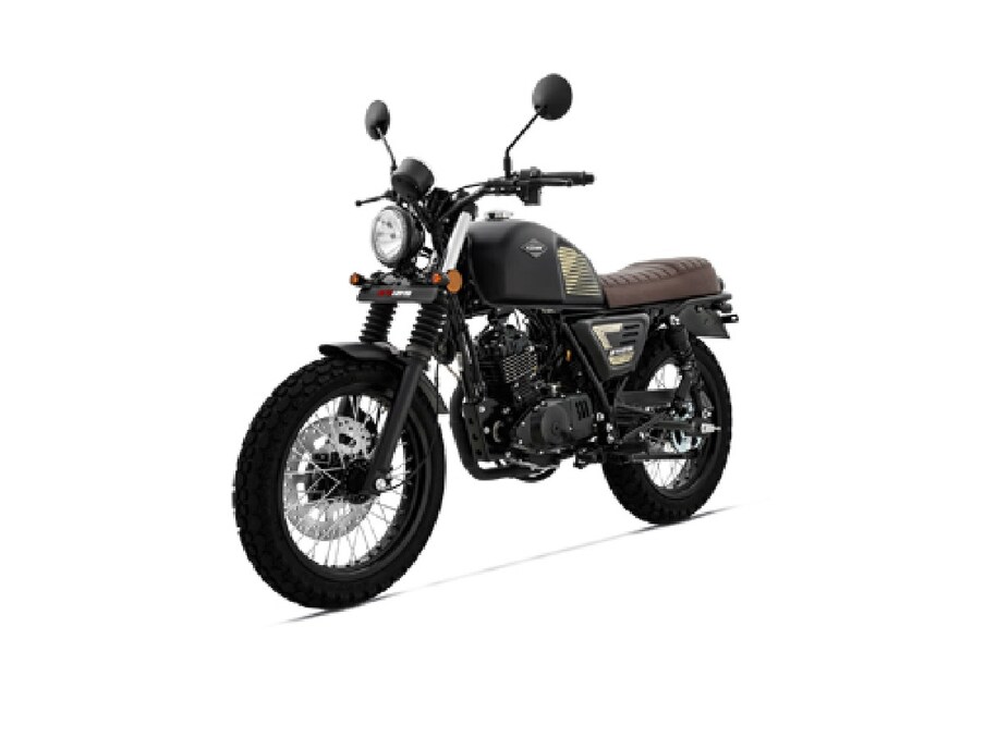  डिजाइन की बात करें तो SR125 एक स्क्रैम्बलर की तरह दिखती है. इसमें ब्लॉक-पैटर्न टायर, एक रिब्ड सीट, एक छोटी गोलाकार हेडलैंप और एक रेट्रो-लुक फ्यूल टैंक है. स्पोक वाले रिम्स, सर्कुलर टेल लैंप और टर्न इंडिकेटर्स रेट्रो चार्म में चार चांद लगाते हैं. (फोटो साभार: Keeway)