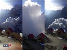 VIDEO: हिमाचल की चंद्रा घाटी में टूटा ग्लेशियर, लाहौल में भारी ठंड, पारा-4.5