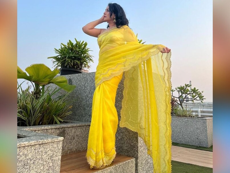 Pakhi Hegde Latest Photos in Yellow Saree