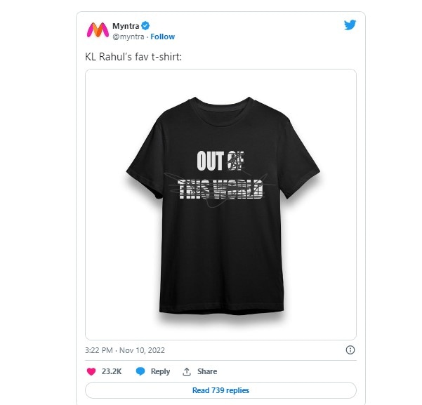 Myntra KL Rahul