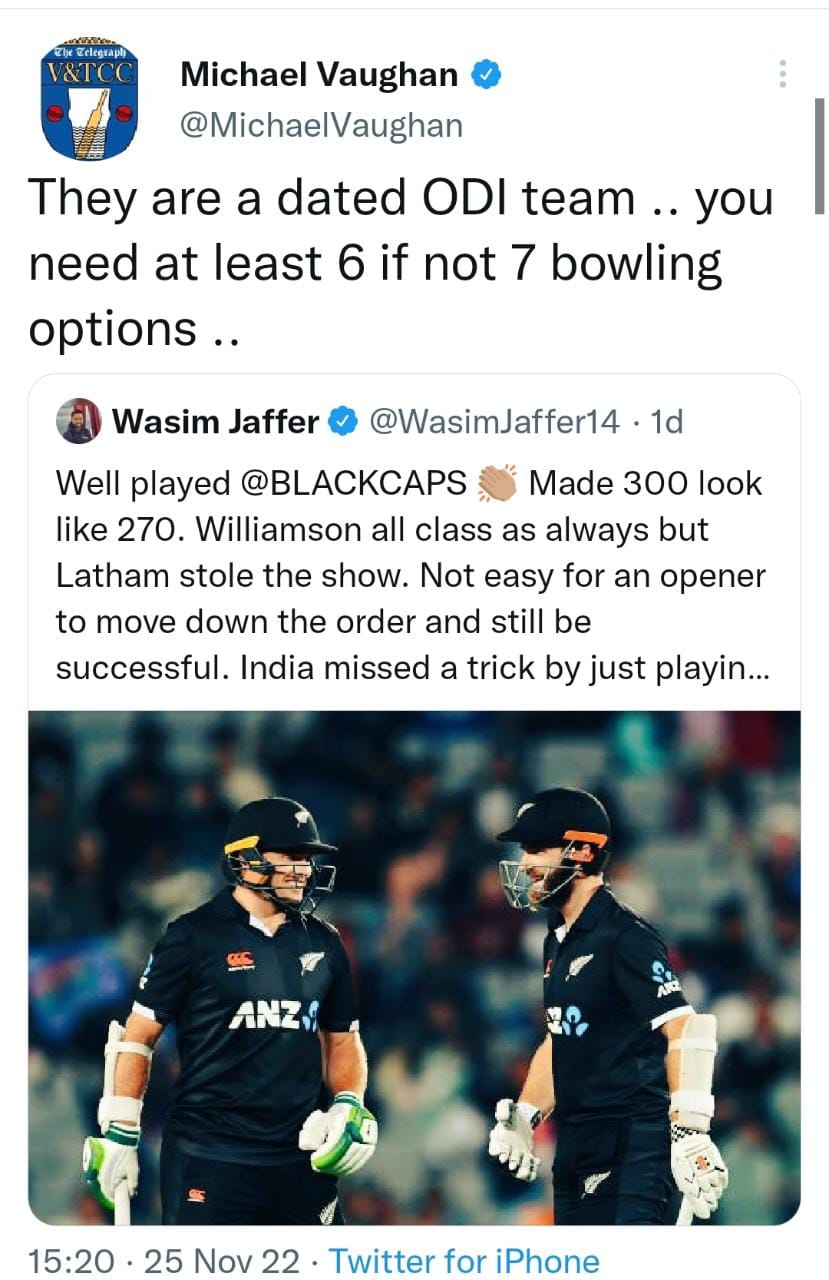 Michael Vaughn Tweet