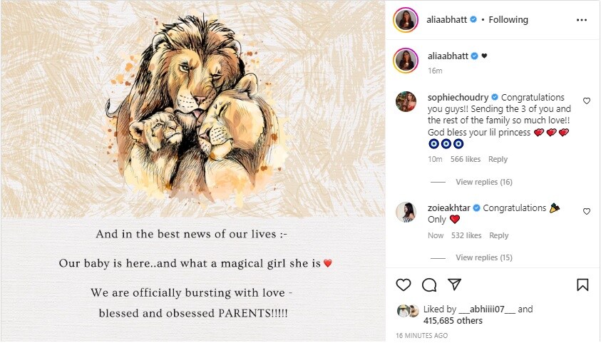 alia bhatt, alia bhatt baby girl. alia bhatt child, ranbir kapoor, आलिया भट्ट, आलिया भट्ट बेबी, रणबीर कपूर, आलिया रणबीर बने मम्मी पापा, बॉलीवुड न्यूज