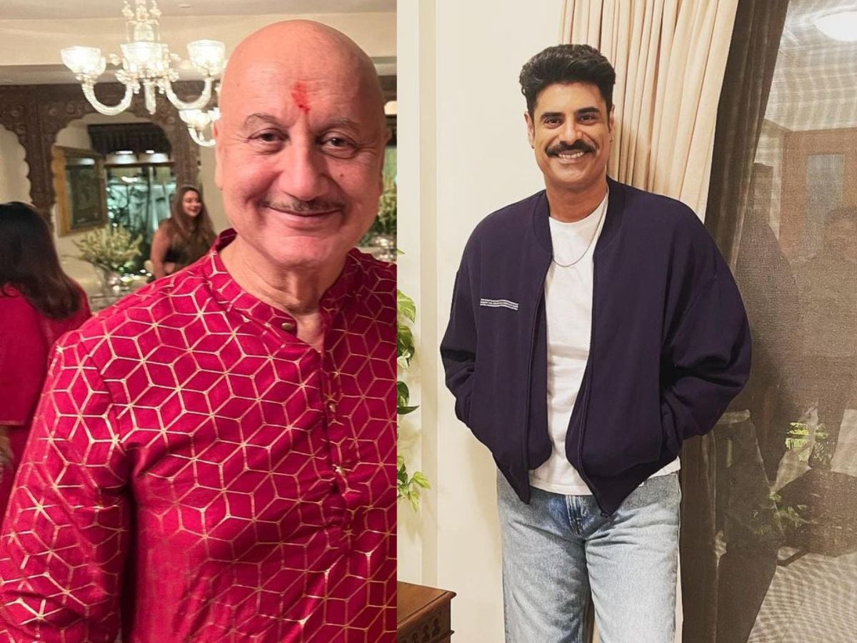 अनुपम खेर ने पहली बार शेयर किया बेटे सिकंदर के साथ मंच, खुशी जताते हुए  न्यूज 18 का जताया आभार - anupam kher praises son sikander kher during  news18 showreel event - News18 हिंदी