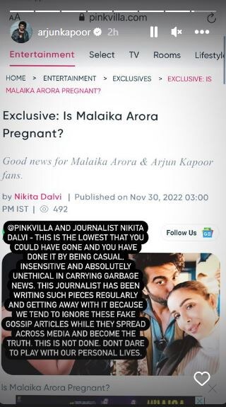 Arjun Kapoor got angry on the news of Malaika Arora's pregnancy, said- 'Don't dare to play with personal life' arjun kapoor