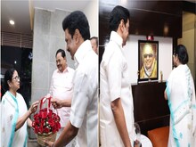 तमिलनाडु के CM के घर पहुंचीं ममता बनर्जी, कहा-स्‍टालिन मेरे भाई, उनसे मिलना था