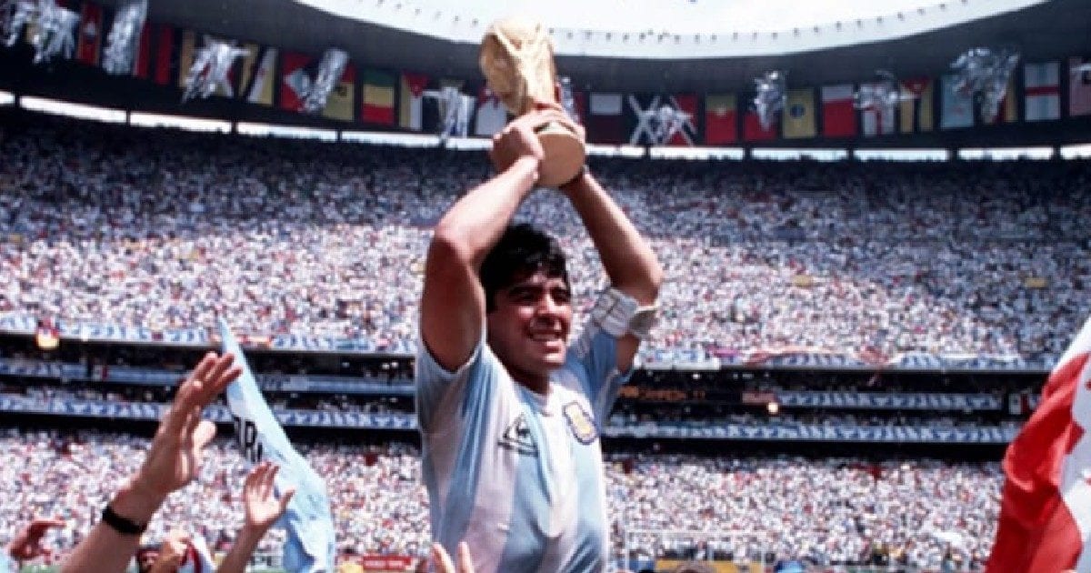 Maradona's 'Hand of God' ball sold for 2.4 million in World Cup 1986