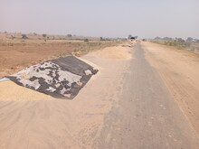 हाई वे पर किसानों का कब्जा, मीलों दूर तक सड़क पर सुखा रहे हैं फसल