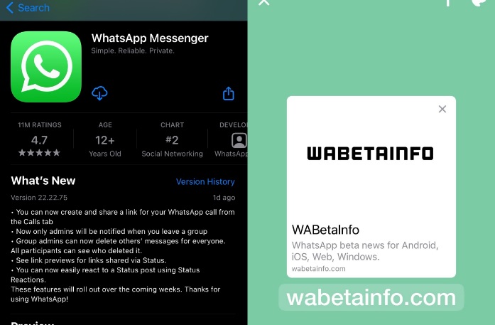 अगर आप भी ये सोच रहे हैं कि ये फीचर कैसे काम करता है, और इसका क्या इस्तेमाल है तो WABetaInfo ने इसकी भी जानकारी दी है. बताया गया है कि इस फीचर के आने के बाद जब यूज़र स्टटेस में कोई लिंक शेयर करेंगे तो उसके साथ प्रीव्यू भी दिखेगा. ये असल में कैसा दिखेगा ये जानने के लिए आप WB द्वारा शेयर किया गया स्क्रीनशॉट भी देख सकते हैं. (फोटो क्रेडिट: WABetaInfo)