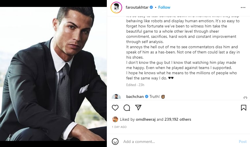 Farhan Akhtar Post