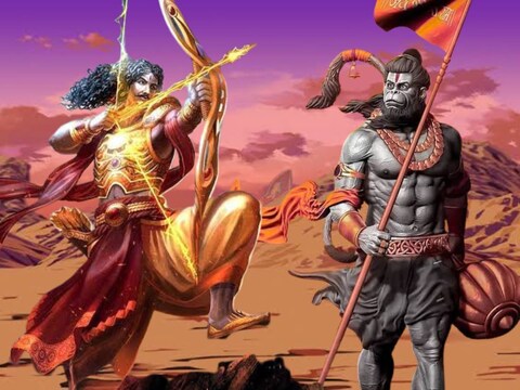 महाभारत काल में जब अर्जुन और हनुमान जी के बीच शर्त लगी. Image-Canva