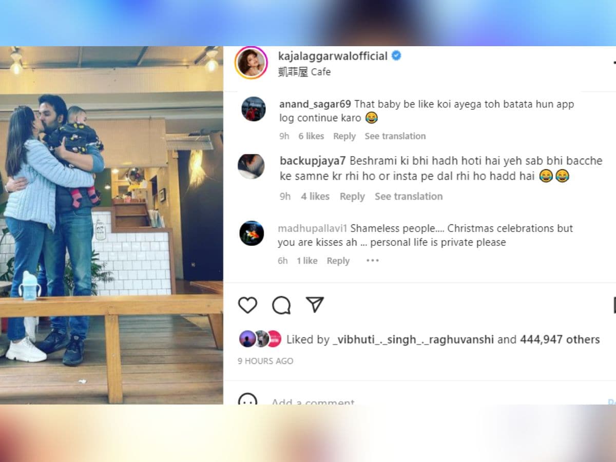 Kajal Aggarwal trolled for liplock with Husband