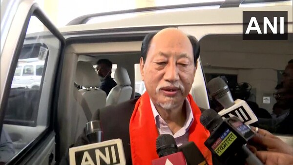 Nagaland CM Neiphiu Rio arrives in Gandhinagar