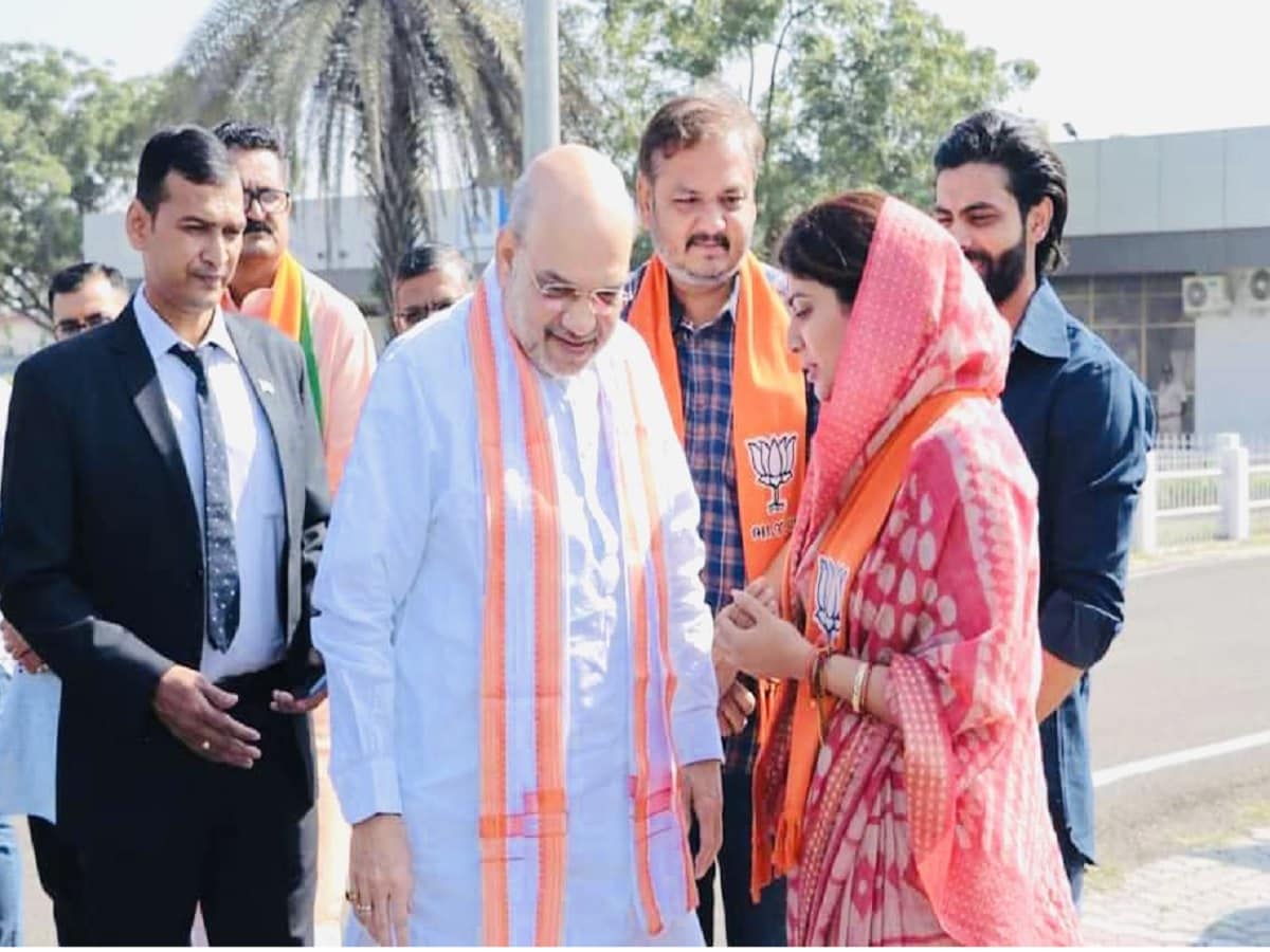 gujarat assembly election result 2022, gujarat election 2022, jamnagar north assembly seat result 2022, jamnagar north result 2022, jamnagar assembly election result 2022, जाम नगर विधानसभा सीट, रविंद्र जडेजा, रिवाबा जडेजा, रविंद्र जडेजा की पत्नी जाम नगर उत्तर सीट से आगे, गुजरात विधानसभा चुनाव, जाम नगर उत्तर सीट, jamnagar north vidhansabha seat result live update gujarat election result rivaba jadeja bipendra jadeja karsan karmur bjp congress aap winner looser