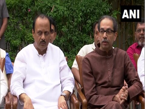 अजित पवार ने कहा शरद पवार और NCP  के अन्य नेताओं ने उद्धव को शिवसेना में बगावत के बारे में आगाह किया था (Image: ANI)