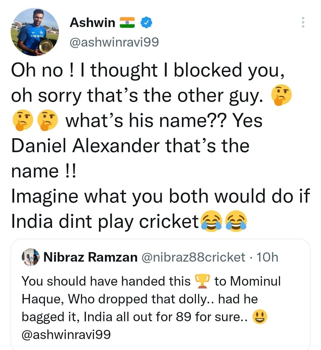 Ashwin Tweet