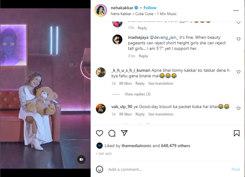 Neha Kakkar, Neha Kakkar Body Shamed, neha kakkar age, neha kakkar dil ko karaar aaya, Neha Kakkar Controversy, Neha Kakkar Cutie Cutie Song, neha kakkar children, Neha Kakkar Instagram, Neha Kakkar Song, Neha Kakkar Trolled, neha kakkar new song, Neha Kakkar Viral Video, neha kakkar husband, neha kakkar baby, youtube neha kakkar, youtube neha kakkar, neha kakkar gets trolled and body shamed for dance on her song cutie cutie, Neha Kakkar slammed for using short heighted background dancers in new song, also gets trolled for looking fat, Neha Kakkar Gets Body-Shamed For Appearance In Latest Song Cutie Cutie, Netizens Say Bahot Moti Hogayi Hai Aur Height Bhi Bahot Kam Hai, Netizens never leave a chance to subject Neha Kakkar to criticism and trolling every time she posts anything online or steps out, Neha Kakkar was once again subjected to criticism after she dropped the teaser of her new song Cutie Cutie, Netizens never leave a chance to subject Neha Kakkar to criticism and trolling every time she posts anything online or steps out, Neha Kakkars new music video has failed to impress netizens, Neha Kakkar, neha kakkar songs, Maine Payal Hai Chhankai Full Song With Lyrics Neha Kakkar, Maine Payal Hai Chhankai Neha Kakkar New Song, Maine Payal Hai Chhankai Ab To Aaja Tu Harjai,